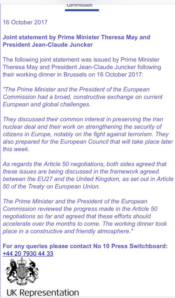 MAY STATEMENT 16-Oct-2017