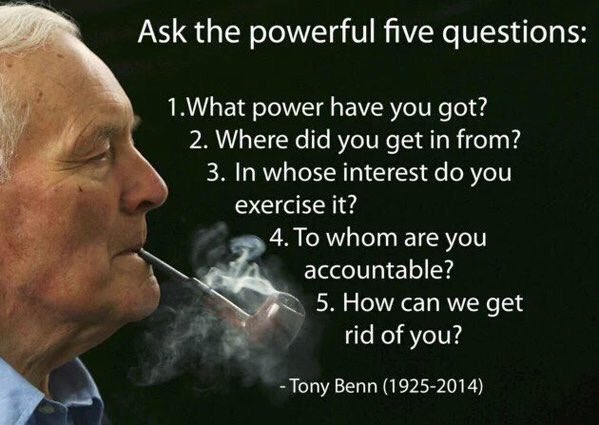 BENN, Tony 01 5 QUESTIONS